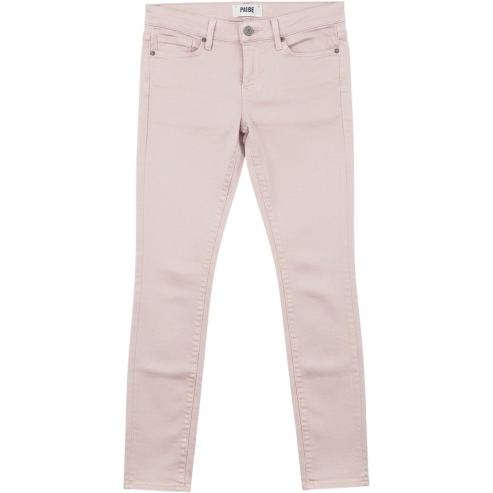 Paige Verdugo Ankle Skinny Jeans 26 Pastel Pink Barbiecore Coquette EUC